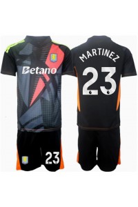 Aston Villa Emiliano Martinez #23 Keeper Babyklær Borte Fotballdrakt til barn 2024-25 Korte ermer (+ Korte bukser)